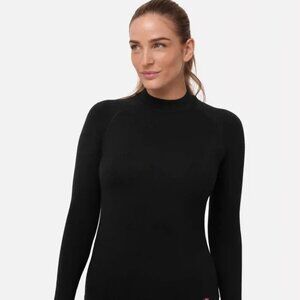 Danish Endurance Womens Size Large Gray Merino Wool Blend Long Sleeve Top New